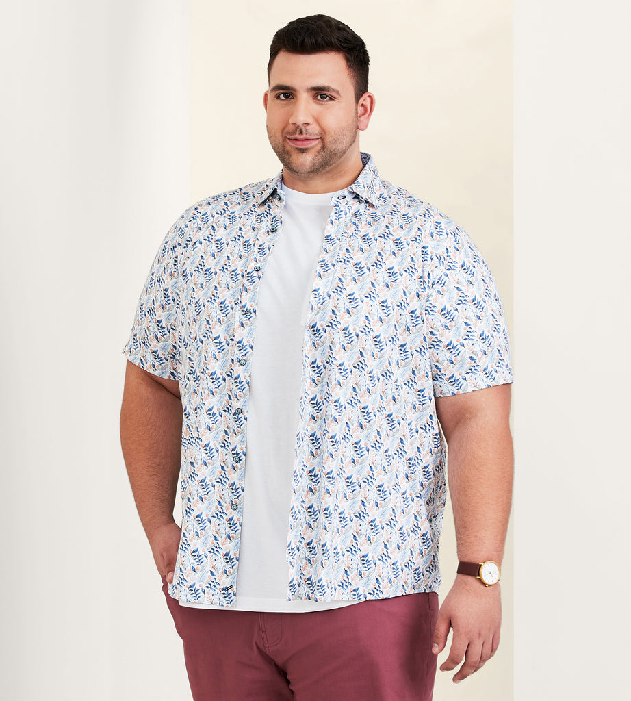 360° Stretch Floral Short Sleeve Sport Shirt