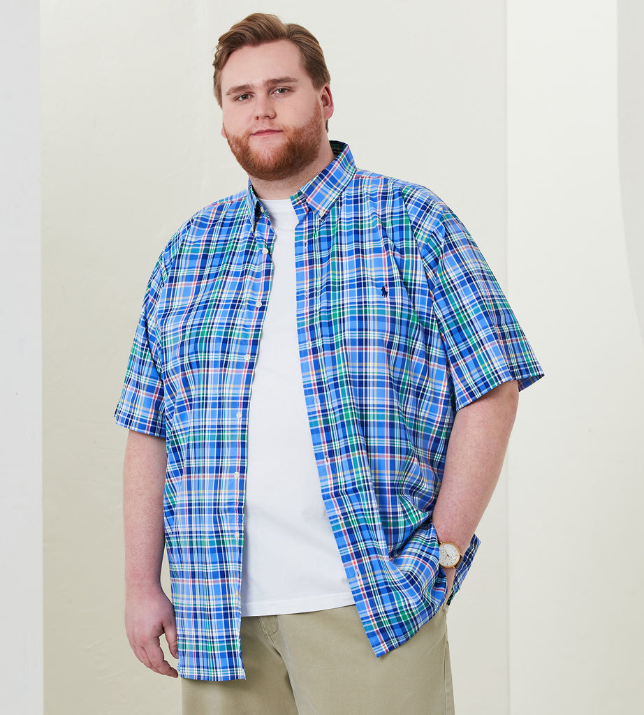 Stretch Plaid Sport Shirt