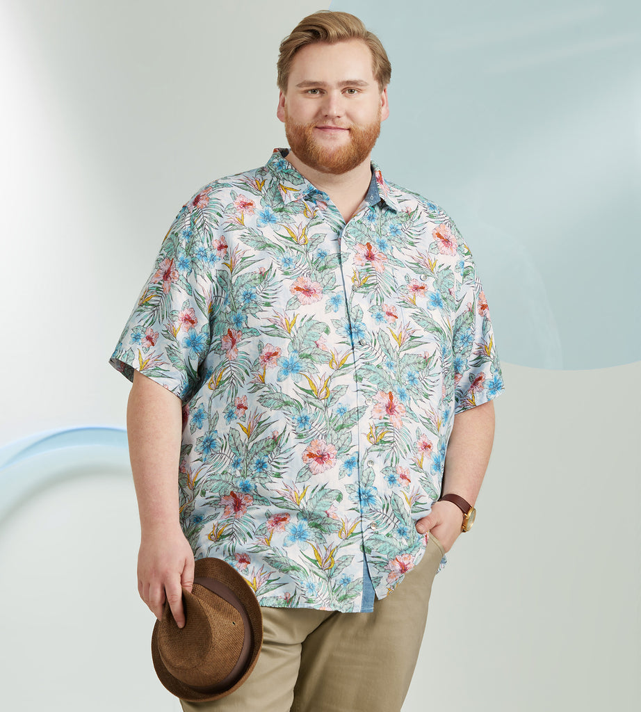 Floral Linen Sport Shirt