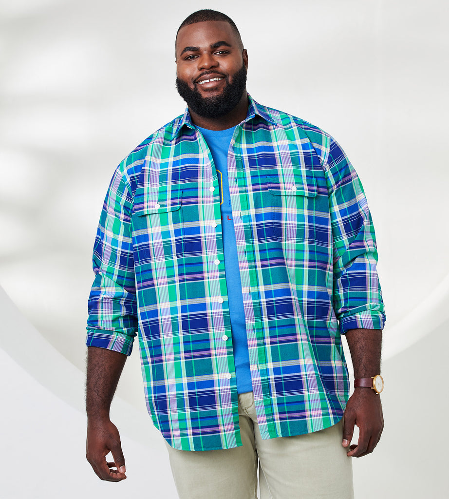 Plaid Oxford Sport Shirt