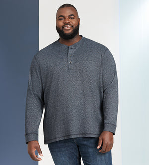 George men's long sleeve thermal henley best sale