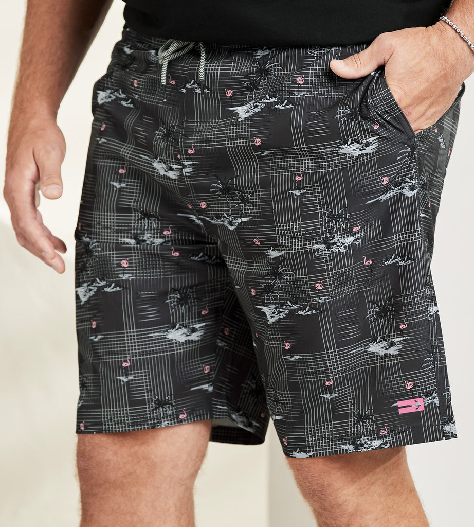 Flamingo Print Swim Shorts